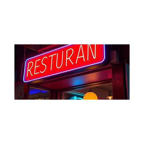네온 사인 레스토랑 간판